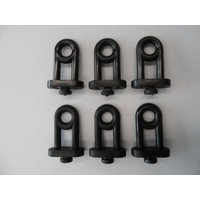6 Ringhaken klein schwarz Aufbewahrung Halter - Alutec von Alutec