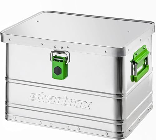 ALUTEC Aluminiumbox Starbox 30 (Inhalt 30 l, Innenmaße (LxBxH) 430 x 335 x 270 mm, staub-/spritzwassergeschützt, inkl. Fanbänder, Werkzeugbox, Aufbewahrungskiste, Gewicht 2,40 kg) 26030 von ALUTEC MÜNCHEN