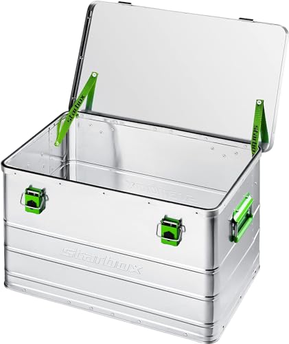ALUTEC Aluminiumbox Starbox 70 (Inhalt 70 l, Innenmaße (LxBxH) 580 x 385 x 380 mm, staub-/spritzwassergeschützt, inkl. Fanbänder, Werkzeugbox, Aufbewahrungskiste, Gewicht 3,74 kg) 26070 von ALUTEC MÜNCHEN