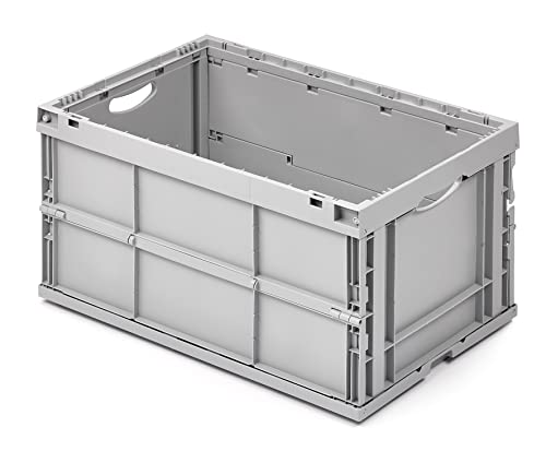 ALUTEC Faltbox aus Kunststoff (Inhalt 64 l, Außenmaße (LxBxH) 600 x 400 x 320 mm, lebensmittelecht, kälte- und hitzebeständig von -40° bis +80°C, Aufbewahrungskiste) 05100 von ALUTEC MÜNCHEN