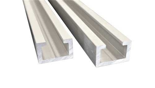 Alutec Aluminium C-Profil 17x11mm passend für M8 Schraube eloxiert T Nutschiene (2St. 1m) von Molyrrd