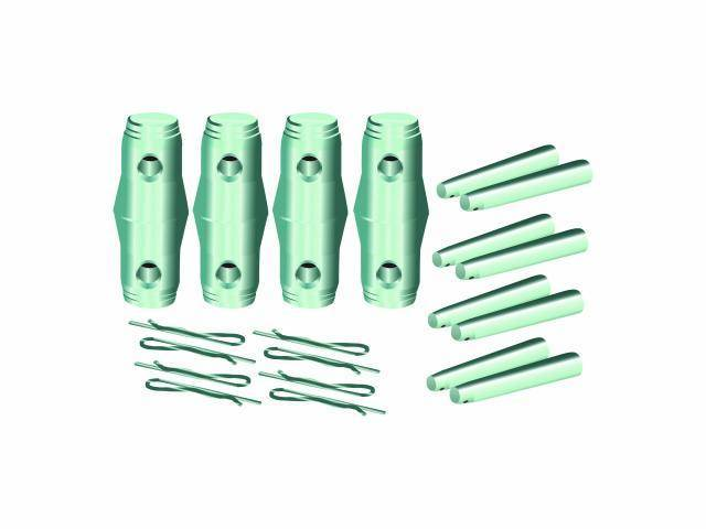 Alutruss 60302895 Zubehör Satz Quadlock Satz Verb.Konus Zapfen Splint 3 Sets B-Ware von Alutruss