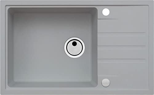 Küchenarmatur aus Granit und mit einer Einzelschüssel von Alveus Intermezzo 130 - Beton - 1313081 von Alveus