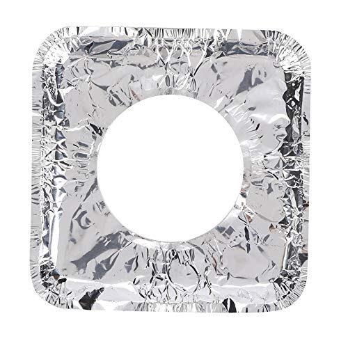 Aluminium Square Foil Gasherdabdeckungen, Herd Bib Liner Tropfpfannen Gasherd Top Protektoren 10 Stück von Alvinlite