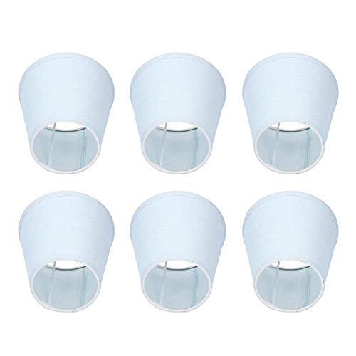 Alvinlite 6PCS Wandlampenschirm European Style Klatschen Blau Lampenschirme auf Schlafzimmer Home Decor Lichtabdeckung für E14 Hängelampe Tischlampe Stehlampe von Alvinlite