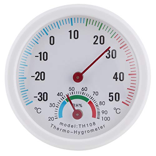 Alvinlite Analoges Hygrometer, Innenthermometer, 4 Stück, Heimbüro, Gewächshaus, Wandbehang, Luftfeuchtigkeitsmesser von Alvinlite