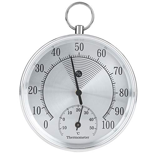 Alvinlite Analoges Hygrometer-Thermometer 2-in-1-Temperatur-Feuchtigkeitsmessgerät für Innenräume Büro zu Hause im Freien von Alvinlite