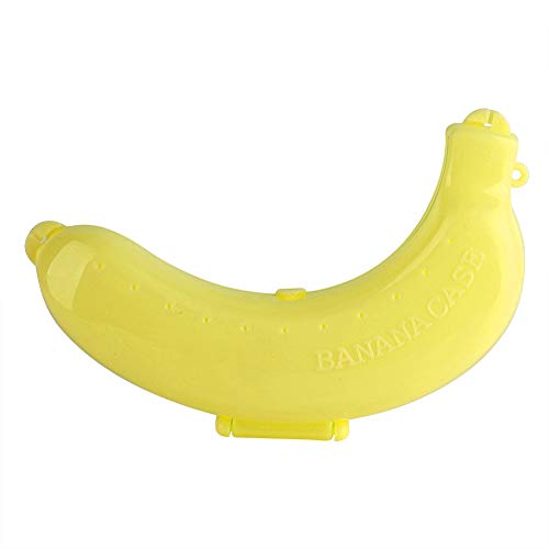 Alvinlite Bananenbehälter Aufbewahrungsbox Bananenschutzhülle Mittagessen Obst Aufbewahrungsbox für Cchool Office Picknick Reisen(Gelb) von Alvinlite