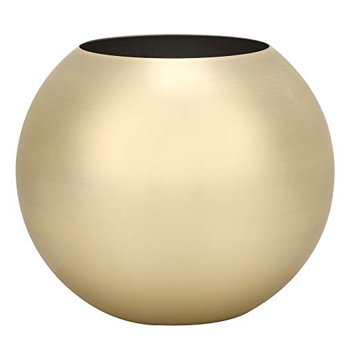 Alvinlite Blumenvase, dekorative Blumenvasen, runde Blumenvase, fischschalenförmige Vase aus Edelstahl, minimalistischer Stil für Heimdekoration, Wohnzimmer-Tafelaufsätze, mattgoldene Blume Alvinlite Blumenvase, dekorative Blumenvasen, runde Blumenvase, fischschalenförmige Vase aus Edelstahl, minimalistischer Stil für Heimdekoration, Wohnzimmer-Tafelaufsätze, mattgoldene Blume von Alvinlite