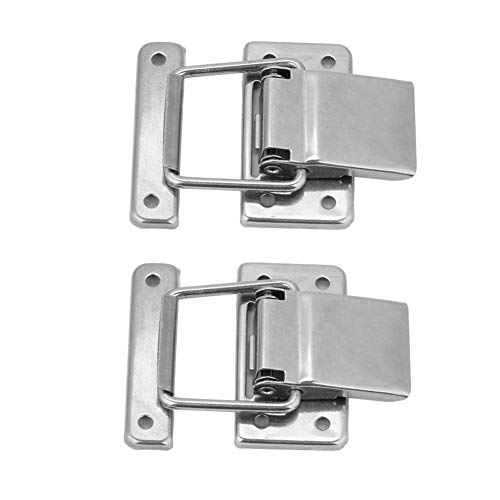 Alvinlite Hasp Latch Lock DK062 Edelstahl-Schrankriegel zum Verriegeln von Schuppentüren, Schränken, Kisten, Möbeln usw. Riegelhaspel von Alvinlite