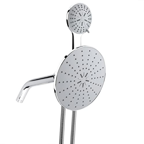 Alvinlite Hochdruckduschkopf Handbrause 3-Wege Multi Setting Rainfall Style Dual Handbrause Combo für Home Hotel Power-Duschkopf von Alvinlite