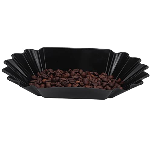 Alvinlite Kaffeebohnen-Probentablett Schröpfen, wiederverwendbarer Snack aus Kunststoff, der Servierschale anzeigt, Kaffeebohnen-Schaufel-Wägeplatte(Schwarz) von Alvinlite