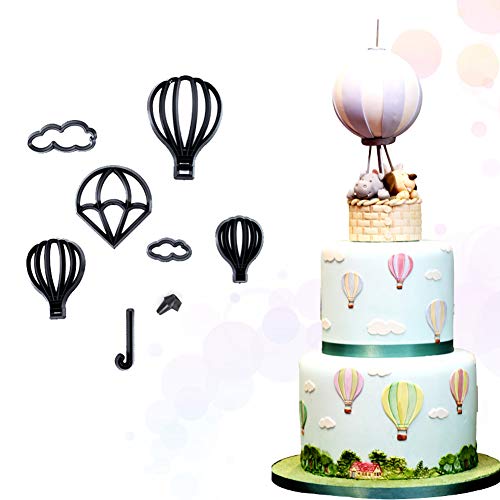 Ausstechformen Set, Keksausstecher Lustig, 8 Stück Plätzchenausstecher Plätzchen Ausstecher Heißluftballon Wolken Ausstecher für Kinder zum Ausstechen von Plätzchen, Keksen, Fondant von Alvinlite
