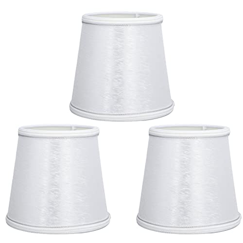 Kronleuchter-Schirme, moderne Lampenschirm E14, Weiß Lampenschirme, 3er-Set, Glockenlampenschirme, Uno-Fitter für Hängelampe Tischlampe Stehlampe Ersatz von Alvinlite
