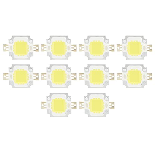 Alvinlite LED Chip, 10W 6500K LED Chip Birne, 12V 700mA Lamp Bead Lichtquelle Chip mit Aluminiumplatte für Flutlicht, 10 Stück von Alvinlite