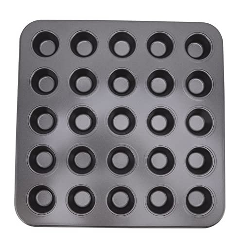 Alvinlite Mini-Muffinformen aus Karbonstahl, Cupcake-Formen, Küchen-Cupcake-Pfannen, Antihaft-Backformen zum Backen von Brownies, Kuchen, Desserts(25 Cavity) von Alvinlite