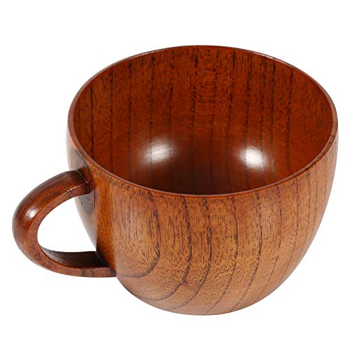 Alvinlite Original Holzfarbe Holztasse Handgefertigte Naturholztasse Kaffee Tee Bier Saft Milchtasse(Kaffeetasse) Holzbecher von Alvinlite