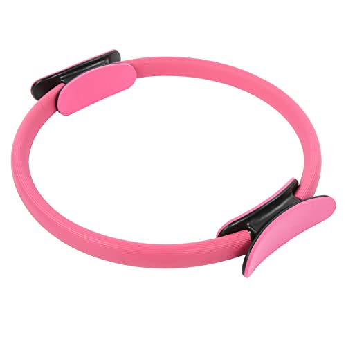 Alvinlite Pilates Ring Magic Fitness Circle Trainingsgerät mit Doppelgriff zum Straffen, Formen der Oberschenkel, Verbessern der Kernkraft, 5676 Pink Type Fitness von Alvinlite