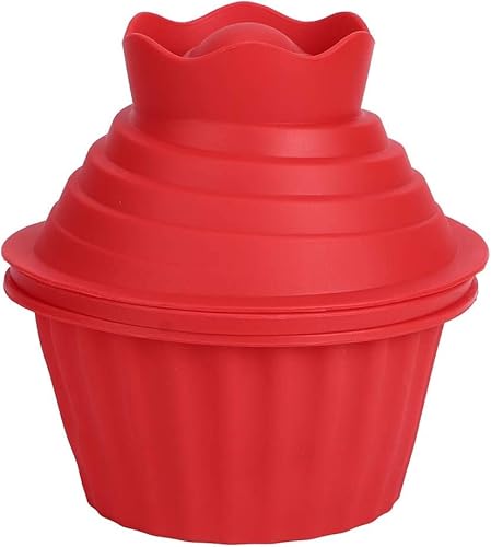 Alvinlite Riesige Cupcake-Formen, spülmaschinenfeste Big Top-Silikon-Cupcake-Formen, Antihaft-Jumbo-Caupcake-Backsets für DIY-Backwerkzeuge, riesige und einfache Kuchendekoration von Alvinlite