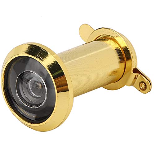 Alvinlite Türspion Weitwinkel 220°mit breitem Betrachtungswinkel, Kunstharzgläser, Zinklegierung, Diebstahlschutz, mit robuster Sichtschutzabdeckung für 35-60 mm Dicke Türen (Gold M.) von Alvinlite