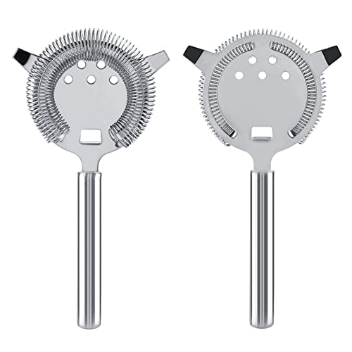 Alvinlite Cocktail Sieb, Cocktailsieb mit Stabilisierenden Zinken aus Edelstahl und Federspule, Stainless Steel Barsieb Cocktail Strainer Cocktailshaker Colander Strainer Alvinlite Cocktail Sieb, Cocktailsieb mit Stabilisierenden Zinken aus Edelstahl und Federspule, Stainless Steel Barsieb Cocktail Strainer Cocktailshaker Colander Strainer von Alvinlite
