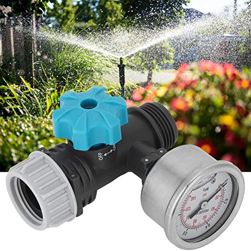 Druckminderer Wasser, Druckminderer für Wasserdruck 3/4 Zoll, Durchflussminderer Wasser mit Manometer, Druckminderventil Garten, Druckregler Wasserdruckregler für Gartenschlauch,140 psi/10 bar von Alvinlite