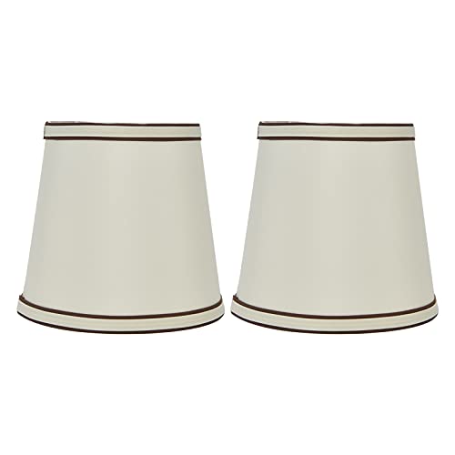 Alvinlite Kronleuchter-Schirme, Lampenschirm E14, Lampenschirme, 2er-Set, Beige UNO Fitter Bell-Lampenschirme für Hängelampe Tischlampe Stehlampe Ersatz von Alvinlite