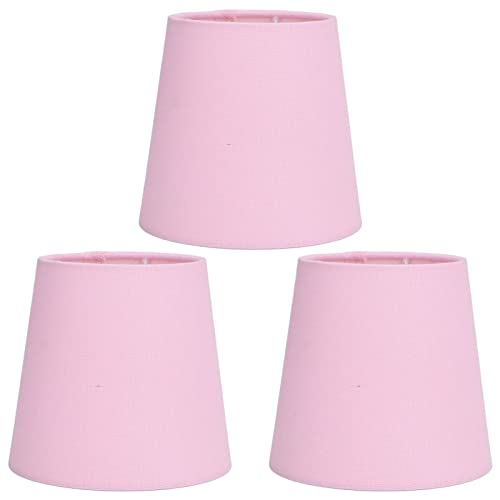 Kronleuchter-Schirme, Lampenschirme, 3er-Set, moderne Rosa Lampenschirm E14, Uno-Fitter-Glocken-Lampenschirme für Hängelampe Tischlampe Stehlampe Kronleuchter-Schirme, Lampenschirme, 3er-Set, moderne Rosa Lampenschirm E14, Uno-Fitter-Glocken-Lampenschirme für Hängelampe Tischlampe Stehlampe von Alvinlite