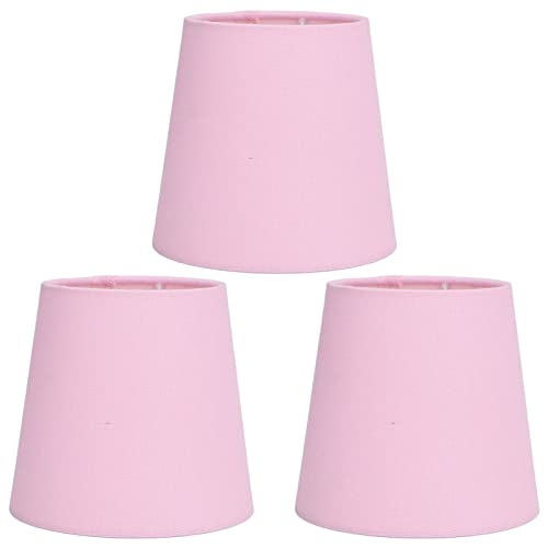 Alvinlite Kronleuchter-Schirme, Lampenschirme, 3er-Set, Moderne Rosa Lampenschirm E14, UNO-Fitter-Glocken-Lampenschirme für Hängelampe Tischlampe Stehlampe von Alvinlite