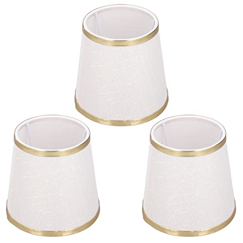 Kronleuchterschirme Lampenschirme Set von 3, moderne Gold Lichtschirme für Lampen Uno Fitter Bell Lampenschirme für Hängelampe Tischlampe Stehlampe Ersatz von Alvinlite