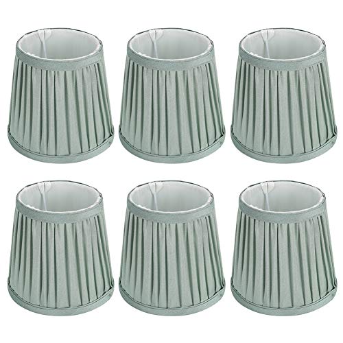 Alvinlite Kronleuchterschirme Lampenschirme Set von 6, kleine Lampenabdeckung Glocke Lampenschirme Grün UNO Fitter Modern für Hängelampe Tischlampe Stehlampe Ersatz von Alvinlite