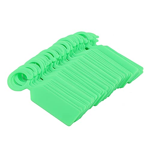 Kunststoff Pflanzen hängende Etiketten, wiederverwendbare Kindergarten Garten Baum Blume Schild Tag Verhindern Wasserhaken 100PCS(green) von Alvinlite