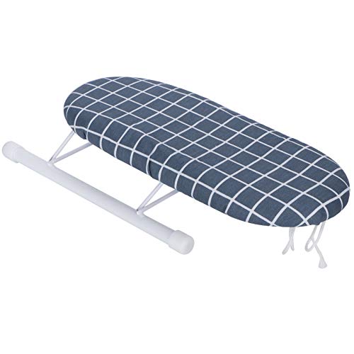Mini Bügelbrett, Tisch Bügelbretter mit Klappbaren Beinen, Tischbügelbrett Kleines Bügelbrett mit Baumwollbezug, Tragbares Mini ärmelbügelbrett für Zuhause, Reisen, Bastelraum, Haushalt, Wohnheim von Alvinlite