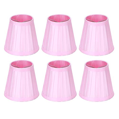 Moderne Lampenschirm Hängelampe Klein, Rosa Lampenabdeckung, kleine Lampenschirme, 6er-Set, Clip-on-Glocke-Lampenschirme für Hängelampe Tischlampe Stehlampe von Alvinlite