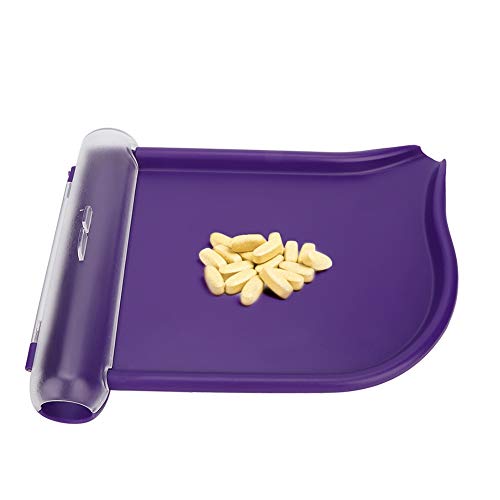Alvinlite Pillenzähltablett Spender Einfaches Pillenzählwerkzeug für Apotheker Lila, Tablett zum Zählen von Pillen, mit Sammler mit großem Durchmesser, 21 x 16 cm von Alvinlite