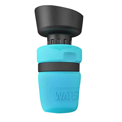 Alvinm Tragbare Haustier Wasserflasche,Hunde Trinkflasche für Unterwegs Haustier Travel Wasserflasche klappbare tragbare Reise Flasche Wasserspender BPA-Frei 520ml für Camping, Spaziergang, Wandern von Alvinm