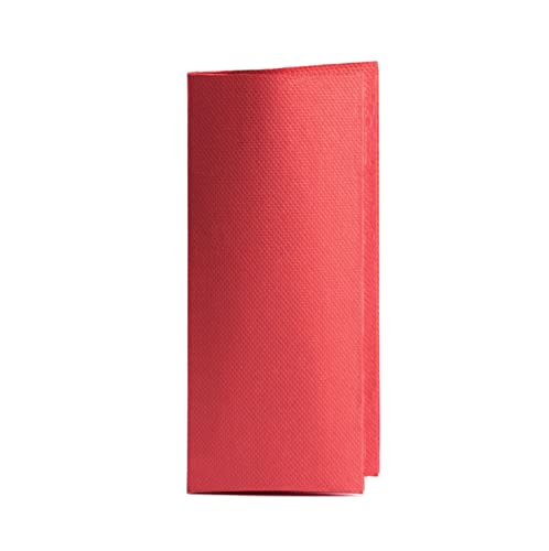 Alvotex CHIC Soft Point 50 Servietten, 1/8 Falten Stoffähnlich, hochwertige Einwegserviette, 32x38 cm, Rot von Alvotex