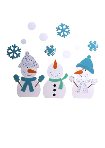 Always Amazing Schneemann Fensterbild | Bastelset Weihnachten | Winterbilder | Kinder basteln | Schneemann basteln Kinder | DIY Weihnachtsfensterbilder für Weihnachtsdeko von Always Amazing