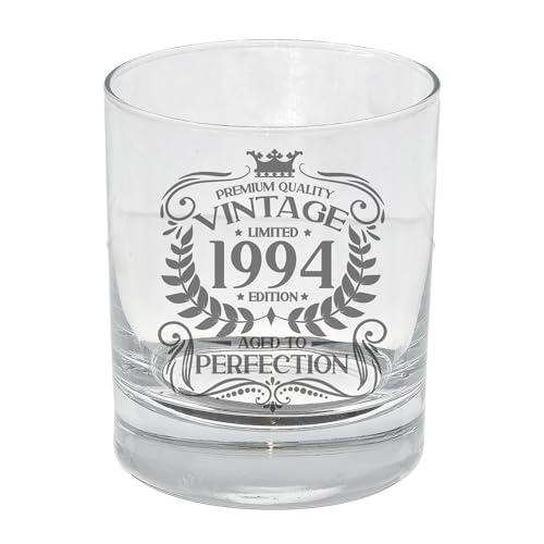 Always Looking Good Whiskyglas zum 29. Geburtstag für Männer, Vintage 1994 Aged to Perfection, graviert, Geschenk für 29 Jahre alte Whisky Bourbon Scotch Lowball Tumbler Gläser von Always Looking Good