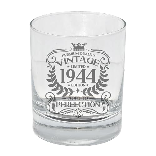 Always Looking Good Whiskyglas zum 79. Geburtstag für Männer, Vintage 1944 Aged to Perfection, graviert, Geschenk für 79 Jahre alte Whisky Bourbon Scotch Lowball Tumbler Gläser von Always Looking Good