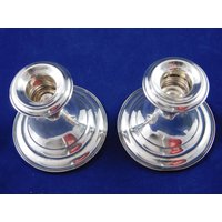 Vintage-Set Aus Sterlingsilber-Kerzenständer in Der Originalverpackung von AlwaysPlanBVintage
