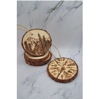 Berg-Kunst Brandmalerei- Ornamente - Handgemachte Pyrographie Art & Decor von AlwaysTheAdventure