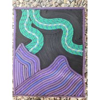 Recycled Kletterseil Schrott Wand Kunst - 16 "x 20" Aurora Borealis von AlwaysTheAdventure