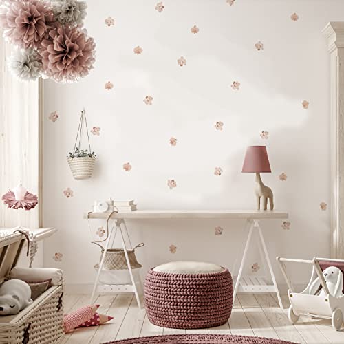 36 Stück Sakura-Blumen Boho-Kunst-Wandaufkleber, abziehen und aufkleben, Wandsticker für Wohnzimmer, Kinderzimmer, Schlafzimmer, Wanddekoration von Alwayspon