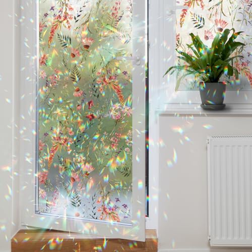 Alwayspon 28 x 100 cm nicht klebende Buntglas-Fensterfolie, UV-Regenbogen-Fensterfolie, rosa Gänseblümchen, Vinyl, statisch haftende Fensteraufkleber, abnehmbare Sichtschutzfolie für Glasfenster, Alwayspon 28 x 100 cm nicht klebende Buntglas-Fensterfolie, UV-Regenbogen-Fensterfolie, rosa Gänseblümchen, Vinyl, statisch haftende Fensteraufkleber, abnehmbare Sichtschutzfolie für Glasfenster, von Alwayspon