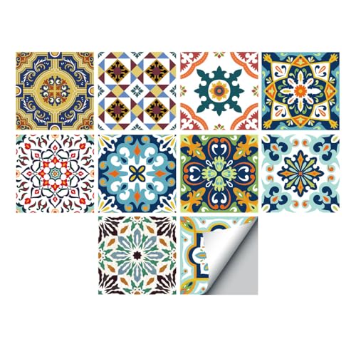 Alwayspon Wandfliesen-Aufkleber, selbstklebend, PVC, Spritzschutz, für Küche, Badezimmer, Heimdekoration, mediterran, 30 Stück von Alwayspon