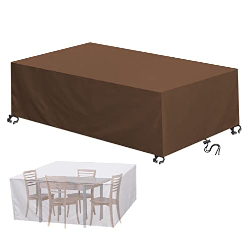 Abdeckung für Gartenmöbel 160x100x75cm Outdoor Tischabdeckung wasserdichte 420D Oxford-Gewebe, Abdeckplane Schutzhülle Gartentisch Abdeckung, Winddicht Abdeckhaube für Rattan Möbel Tisch Stuhl Sofa von Alwayswhy