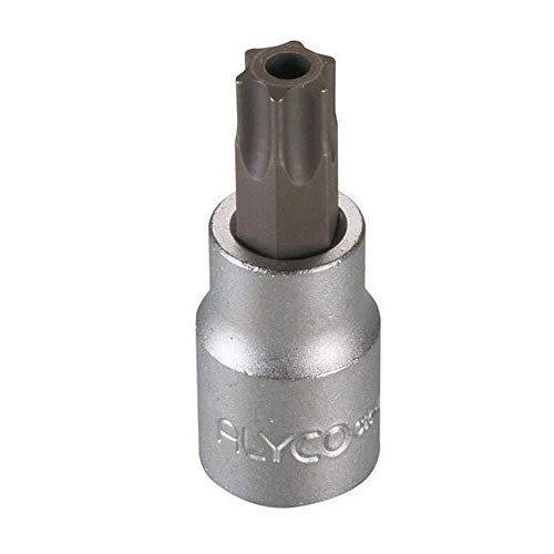 Alyco 192450 192450 1/2 Zoll UNE 16503 DIN 3121 CR-V Chrom Matt Torx unantastbar T-50 x 62 mm von Alyco