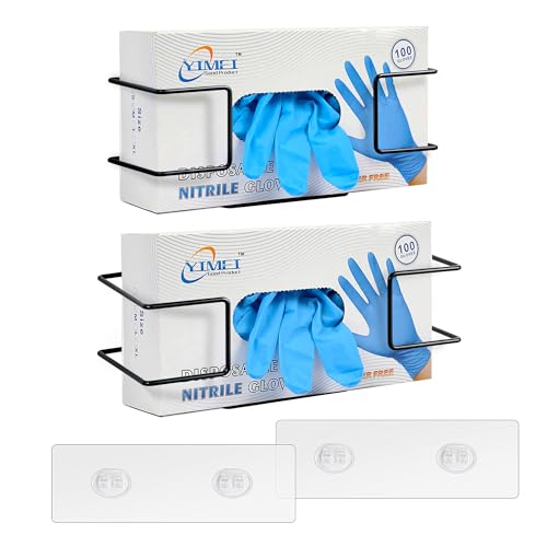 2 Stück Metall Handschuhhalter, Wandhalterung für Einmalhandschuhe, Handschuhspender Halter mit Montagezubehör, Geeignet für Latexhandschuhe, Einwegtaschentücher und Masken, Zwei Größen (Schwarz) 2 Stück Metall Handschuhhalter, Wandhalterung für Einmalhandschuhe, Handschuhspender Halter mit Montagezubehör, Geeignet für Latexhandschuhe, Einwegtaschentücher und Masken, Zwei Größen (Schwarz) von Alyoen