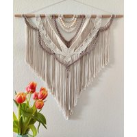 Macrame Wandbehang | Handgefertigte Wanddekoration Gemütliche Inneneinrichtung Handgemachtes Makramee-Teppich Innendekoration von AlysartMacrame